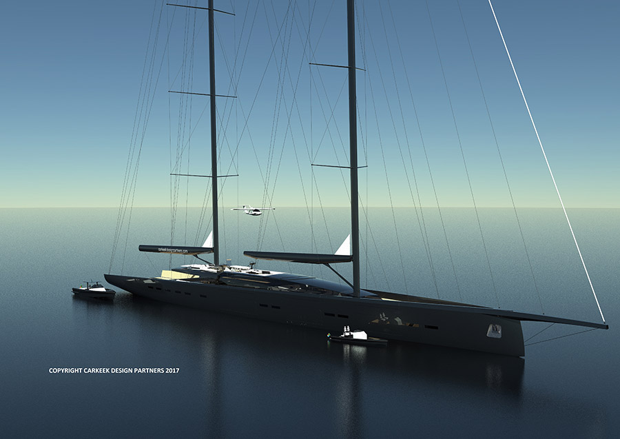 Building the largest sailing yacht in the world.